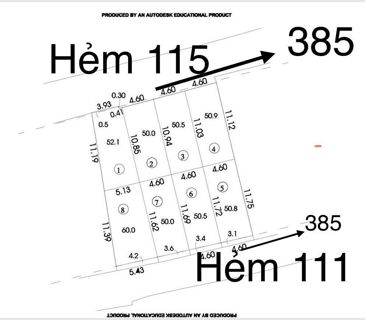BÁN 8 LÔ ĐẤT ĐƯỜNG 385 HẺM OTO RA VÀO THOẢI MÁI